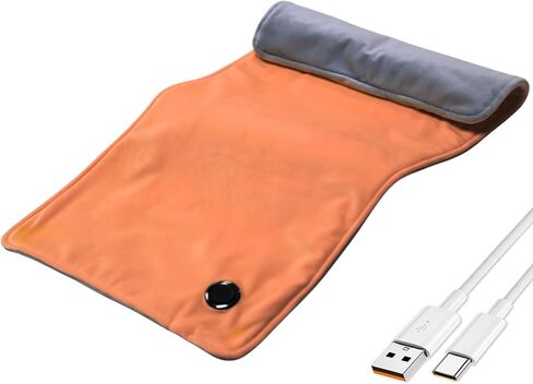 Cordless Heating Pad USB Heating Pad for Back, Neck, Shoulders, and Knees, Period Cramps Menstrual Pain Relief, Graphene Portable Heating Pad with 3 Heating Levels 12x24 inch (Blue) in Saudi Arabia