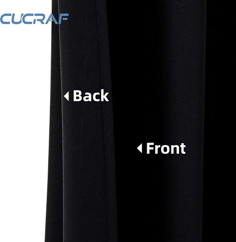 ستائر تعتيم سوداء من CUCRAF بطول 84 بوصة مكونة من لوحتين، ستائر تعتيم لغرفة النوم وغرفة المعيشة، ستارة نافذة عازلة للضوء تحجب الضوء (عرض 52 × طول 84 بوصة) in Saudi Arabia