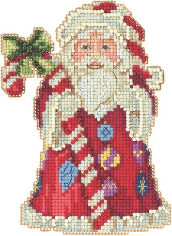 Mill Hill Candy Cane Santa Beaded Counted Cross Stitch Ornament Kit 2020 Jim Shore in Saudi Arabia