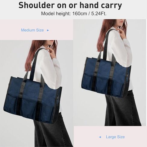 VOLGANIK ROCK Tote Bag with Compartments, Large Multi Pockets Tote Bag for Women & Men Work Tote Bags with Zipper in Saudi Arabia
