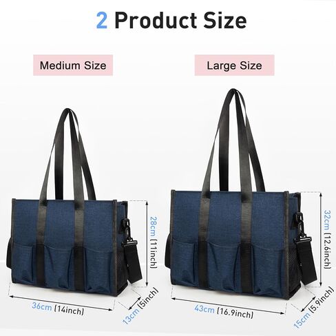 VOLGANIK ROCK Tote Bag with Compartments, Large Multi Pockets Tote Bag for Women & Men Work Tote Bags with Zipper in Saudi Arabia