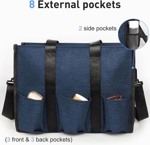VOLGANIK ROCK Tote Bag with Compartments, Large Multi Pockets Tote Bag for Women & Men Work Tote Bags with Zipper in Saudi Arabia