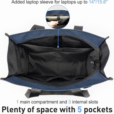 VOLGANIK ROCK Tote Bag with Compartments, Large Multi Pockets Tote Bag for Women & Men Work Tote Bags with Zipper in Saudi Arabia