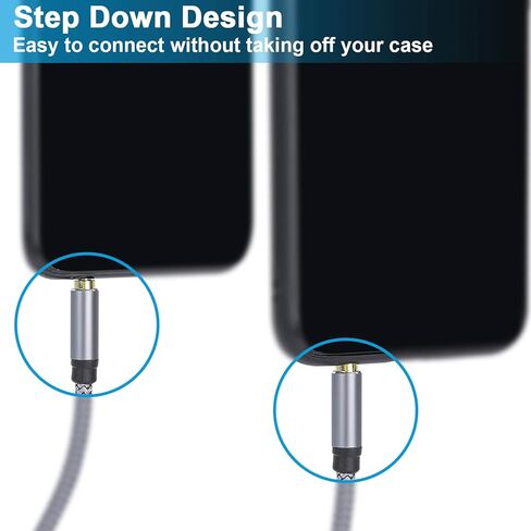 كابل تمديد سماعة الرأس بطول 150 قدم 3.5 مم، مضفر 3.5 مم ذكر إلى أنثى سلك تمديد AUX صوت ستيريو مزدوج الحماية 1/8 كابل متوافق مع سماعات الرأس، Echo Dog، iPhone، الهواتف الذكية 50 متر in Kuwait