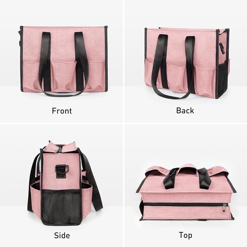 VOLGANIK ROCK Tote Bag with Compartments, Large Multi Pockets Tote Bag for Women & Men Work Tote Bags with Zipper in Saudi Arabia
