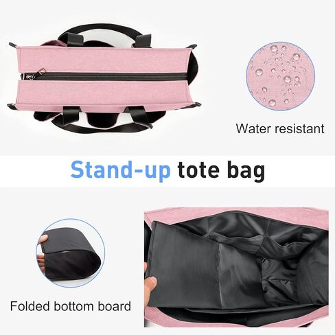 VOLGANIK ROCK Tote Bag with Compartments, Large Multi Pockets Tote Bag for Women & Men Work Tote Bags with Zipper in Saudi Arabia