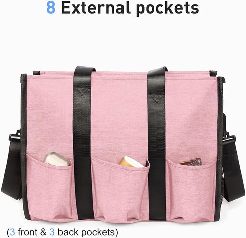 VOLGANIK ROCK Tote Bag with Compartments, Large Multi Pockets Tote Bag for Women & Men Work Tote Bags with Zipper in Saudi Arabia