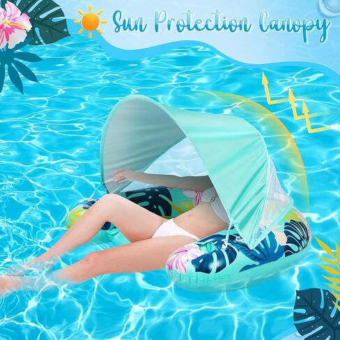عبوتان من العوامات الكبيرة جدًا القابلة للنفخ مع كرسي يطفو على حمام السباحة مع مظلة قابلة للتعديل وحامل أكواب صالة حمام السباحة العملاقة العائمة للكبار لوازم حمام السباحة والشاطئ الصيفية in Kuwait