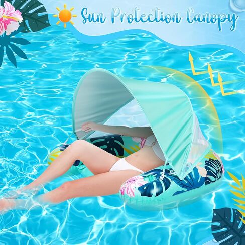 عبوتان من العوامات الكبيرة جدًا القابلة للنفخ مع كرسي يطفو على حمام السباحة مع مظلة قابلة للتعديل وحامل أكواب صالة حمام السباحة العملاقة العائمة للكبار لوازم حمام السباحة والشاطئ الصيفية in Kuwait
