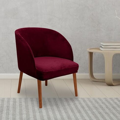 Velvet Dining Room Chair Covers Jacquard Curved Back Mid Century Modern Accent Dining Chair Cover Removable Armchair Cover Protector for Home Decor Banquet (1,Beige) in Saudi Arabia