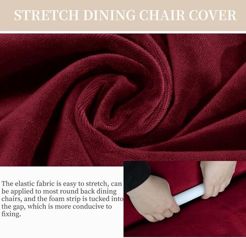 Velvet Dining Room Chair Covers Jacquard Curved Back Mid Century Modern Accent Dining Chair Cover Removable Armchair Cover Protector for Home Decor Banquet (1,Beige) in Saudi Arabia