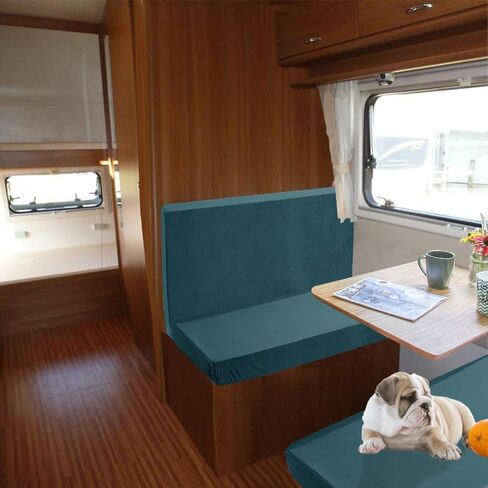 أغطية وسائد مخملية RV Dinette غطاء مقعد قابل للتمدد وغطاء أريكة مع غطاء وسائد المقعد وغطاء مسند الظهر لحماية الأثاث (أرجواني) in Kuwait