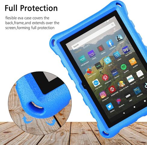 Fire HD 8 Tablet Case,Kindle Fire 8 Case,(12th/10th Generation,2022/2020 Release),DiHines Kid-Proof Case for Amazon Fire HD 8 Plus Tablet, Blue in Saudi Arabia