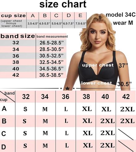 PRETTYWELL حمالة صدر تي شيرت حمالات صدر للنساء حمالة صدر يغرق لاسلكية داعمة مصبوبة حمالات صدر مريحة ترفع رقبة V عميقة in Kuwait