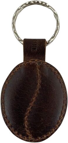 Hide & Drink, Roasted Coffee Bean Keychain Handmade from Full Grain Leather - Bourbon Brown in Saudi Arabia