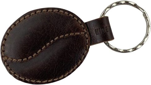 Hide & Drink, Roasted Coffee Bean Keychain Handmade from Full Grain Leather - Bourbon Brown in Saudi Arabia