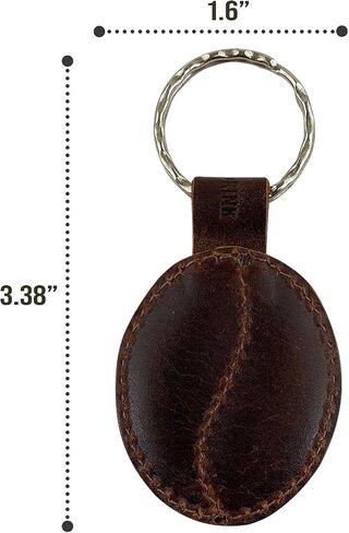Hide & Drink, Roasted Coffee Bean Keychain Handmade from Full Grain Leather - Bourbon Brown in Saudi Arabia
