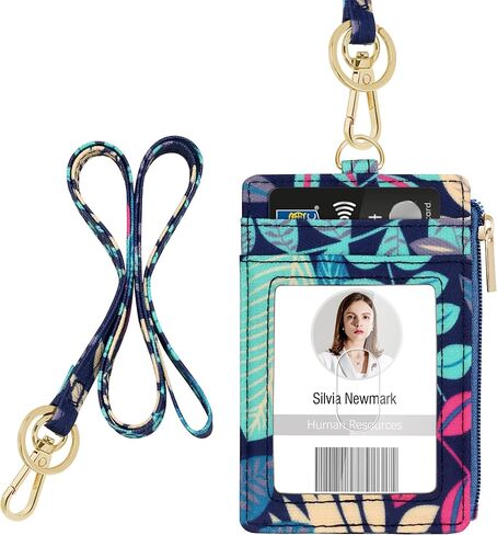 ID Badge Holder with Lanyard Vertical: Flower ID Name Badge Card Holder with Lanyard for ID Badges in Saudi Arabia