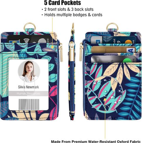 ID Badge Holder with Lanyard Vertical: Flower ID Name Badge Card Holder with Lanyard for ID Badges in Saudi Arabia