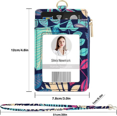 ID Badge Holder with Lanyard Vertical: Flower ID Name Badge Card Holder with Lanyard for ID Badges in Saudi Arabia