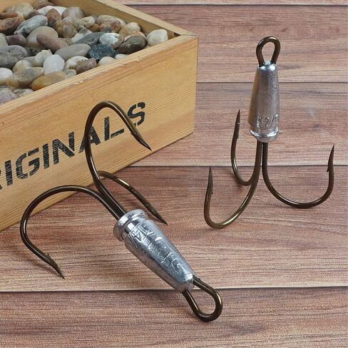 Snagging Hooks Weighted Treble Hooks, 6pcs Bunker Snag Fishing Hooks in Saudi Arabia