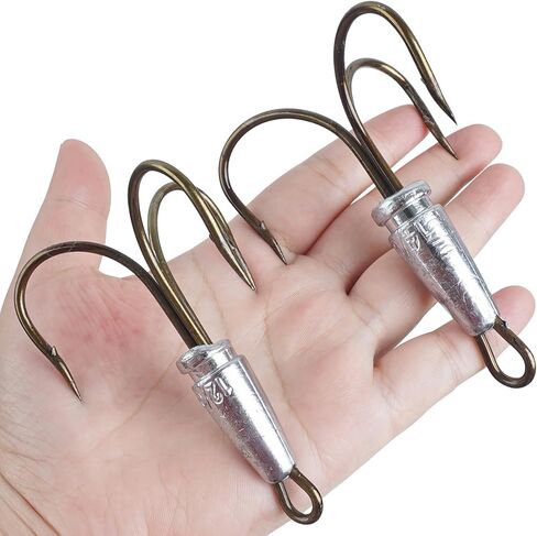 Snagging Hooks Weighted Treble Hooks, 6pcs Bunker Snag Fishing Hooks in Saudi Arabia