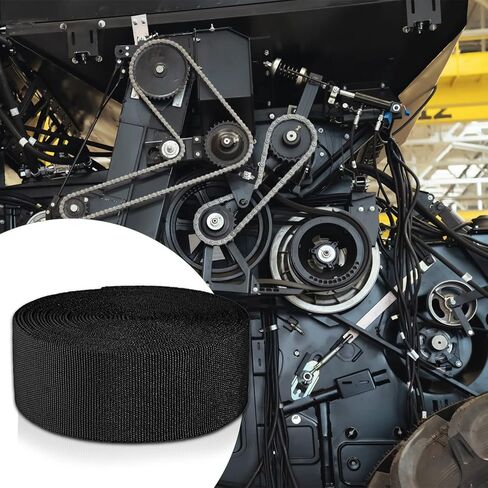 25FT Nylon Protective Sleeve Sheath Cable Cover Welding Tig Torch Hydraulic Hose Cover, Nylon Abrasion Resistant Flame Retardant Cable Cover for Chain, Wiring Harness Protection, 0.5" ID, Black in Kuwait