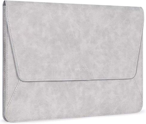 MOSISO Laptop Sleeve Compatible with MacBook Air/Pro, 13-13.3 inch Notebook,Compatible with MacBook Pro 14 inch 2023-2021 M2 A2779 A2442 M1, PU Leather Ultra Slim Flap Style Protective Case,Space Gray in Saudi Arabia