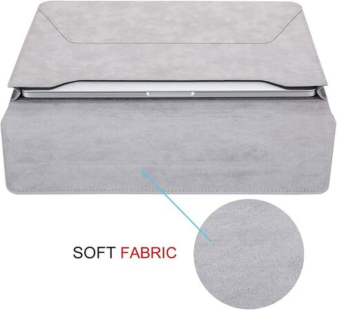 MOSISO Laptop Sleeve Compatible with MacBook Air/Pro, 13-13.3 inch Notebook,Compatible with MacBook Pro 14 inch 2023-2021 M2 A2779 A2442 M1, PU Leather Ultra Slim Flap Style Protective Case,Space Gray in Saudi Arabia