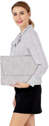 MOSISO Laptop Sleeve Compatible with MacBook Air/Pro, 13-13.3 inch Notebook,Compatible with MacBook Pro 14 inch 2023-2021 M2 A2779 A2442 M1, PU Leather Ultra Slim Flap Style Protective Case,Space Gray in Saudi Arabia