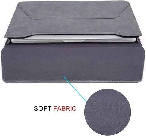 MOSISO Laptop Sleeve Compatible with MacBook Air/Pro, 13-13.3 inch Notebook,Compatible with MacBook Pro 14 inch 2023-2021 M2 A2779 A2442 M1, PU Leather Ultra Slim Flap Style Protective Case,Space Gray in Saudi Arabia