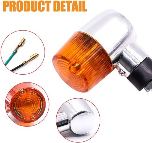 4PCS Motorcycle Turn Signal Lights Motorbike Indicators Universal Motorcycle Front Rear Blinker Indicator Lamp Amber for Motorcycle Scooter Quad Cruiser Bobber Chopper in Saudi Arabia