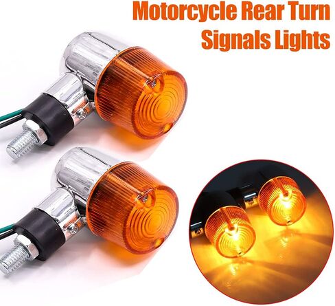 4PCS Motorcycle Turn Signal Lights Motorbike Indicators Universal Motorcycle Front Rear Blinker Indicator Lamp Amber for Motorcycle Scooter Quad Cruiser Bobber Chopper in Saudi Arabia