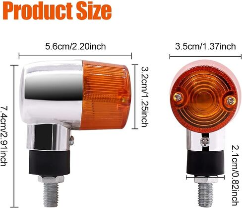 4PCS Motorcycle Turn Signal Lights Motorbike Indicators Universal Motorcycle Front Rear Blinker Indicator Lamp Amber for Motorcycle Scooter Quad Cruiser Bobber Chopper in Saudi Arabia