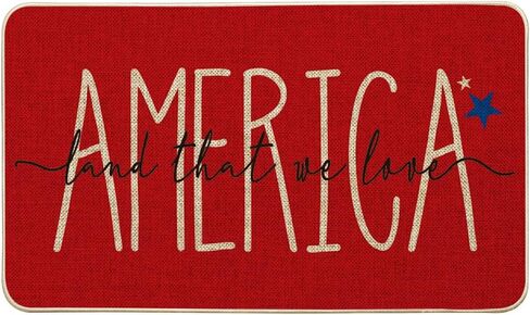 Artoid Mode Stars National 4th of July ممسحة، يوم الذكرى ديكور المنزل التبديل البساط باب حصيرة الكلمة حصيرة للداخلية في الهواء الطلق 17x29 بوصة in Saudi Arabia
