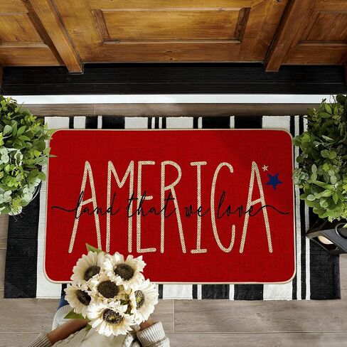Artoid Mode Stars National 4th of July ممسحة، يوم الذكرى ديكور المنزل التبديل البساط باب حصيرة الكلمة حصيرة للداخلية في الهواء الطلق 17x29 بوصة in Saudi Arabia