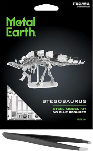Metal Earth Stegosaurus Skeleton 3D Metal Model Kit Bundle with Tweezers Fascinations in Saudi Arabia