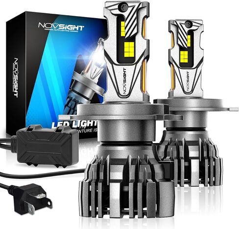 NOVSIGHT H4 LED LED Bulbs, 140W 30000 LM 6500K Cool White 9003/HB2 LED Fog Lights, IP68 Waterproof, Pack of 2 in Saudi Arabia