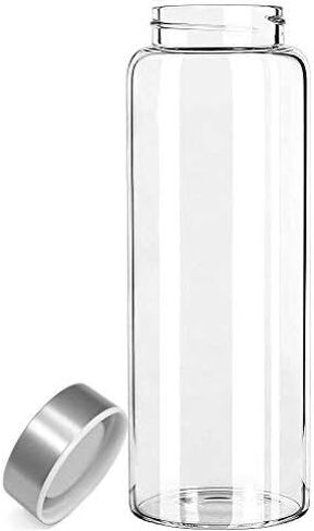 Kablo 32 oz Glass Water Bottle, Wide Mouth, BPA Free with Leak-Proof Stainless Steel Lid (1st Generation) in Saudi Arabia