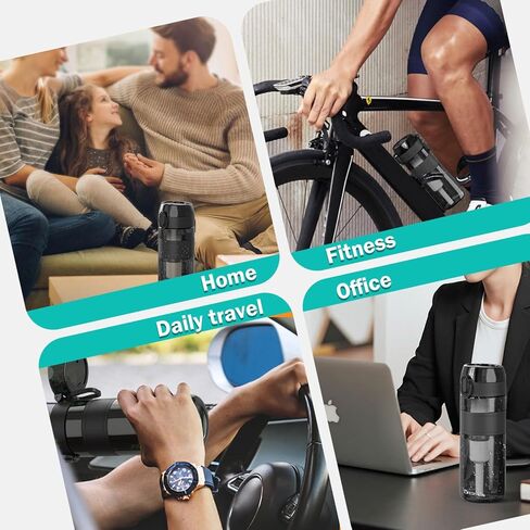 Filtered Water Bottle W/NSF Certified Water Filter Straw Elements Reduce 99.9% of Chlorine, Taste & Odor, BPA Free Plastic for Travel, Sports, Hiking, Camping, Biking and Fitness, 17oz in Kuwait