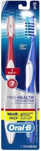 Oral-B CrossAction All In One Toothbrushes, Medium, 2 Count in Kuwait