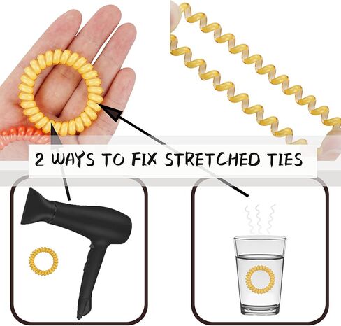 ربطات شعر حلزونية، 24 قطعة من ربطات الشعر بدون تجعيد، ربطات شعر مرنة لسلك الهاتف، ربطات شعر حلزونية بألوان الحلوى، حاملات ذيل حصان ملونة، إكسسوارات شعر للنساء والفتيات-A in Kuwait