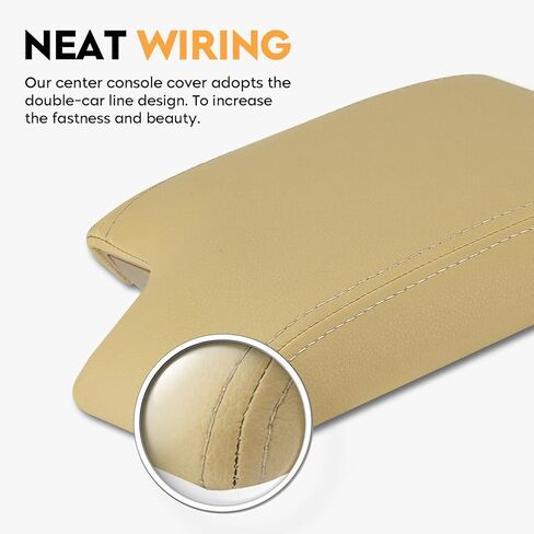 AEagle Beige Center Console Cover Armrest Lids w/Base for 1999-2001 BMW 323i,1999-2000 323ti 328i, 2001-2004 325Ci 325i 325xi 330i 330xi, 2002-2004 330Ci, PU & ABS Plastic in Saudi Arabia