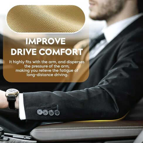غطاء مسند الذراع لوحدة التحكم المركزية باللون البيج من AEagle مع قاعدة لسيارة BMW 323i 1999-2001، 1999-2000 323ti 328i، 2001-2004 325Ci 325i 325xi 330i 330xi، 2002-2004 330Ci، بلاستيك PU وABS in Kuwait