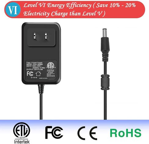 15V 2A DC Power Supply Charger for Speaker, LED Light, DJ Controller, Amplifier, Fish Tank Light, Soundbar, Theragun Mini/Prime Massage Gun BR-GUN-002 G4-Mini-RED-PKG-US, Echo Power Cord Replacement in Saudi Arabia