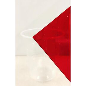 RED Acrylic Transparent # 2423-1/8" Thick - Pick Your Size (12" X 24")