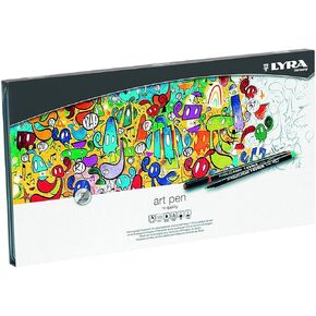 LYRA Hi-Quality Artpen 6751500 Pens in Metal Case Set of 50 Assorted Colours