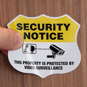 SmartSign “Protected by Video Surveillance" Security Notice Decal Set | Five Pack of 2.75"x3.25" EG Reflective Adhesive Labels