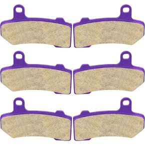 Brake Pads FA409 For 08-22 Electra Glide Classic Ultra Classic Limited, 08-23 Road Glide Custom Ultra Road King, 08-23 Street Glide FLHX FLHXSE, 3 Sets Front and Rear Brake Pads