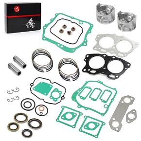 Oversize 0.25mm Piston & Ring Gasket Seal Top End Rebuild Kit for EZGO 4 Cycle Gas Golf Cart 350cc EH35C MCI Fuji Robin Engine 1996-2008